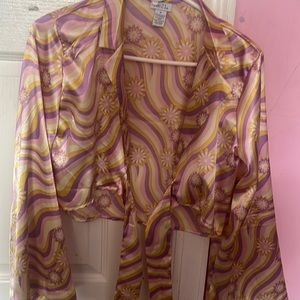 70s style rue 21 tie top